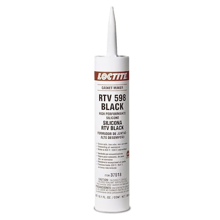 Loctite RTV Silicone 598 High Performance Black 300ml Cartridge 495074